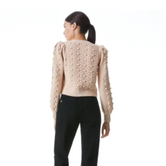 Alice + Olivia | Kitty Puff Sleeve Cardigan - Picture 4 of 16